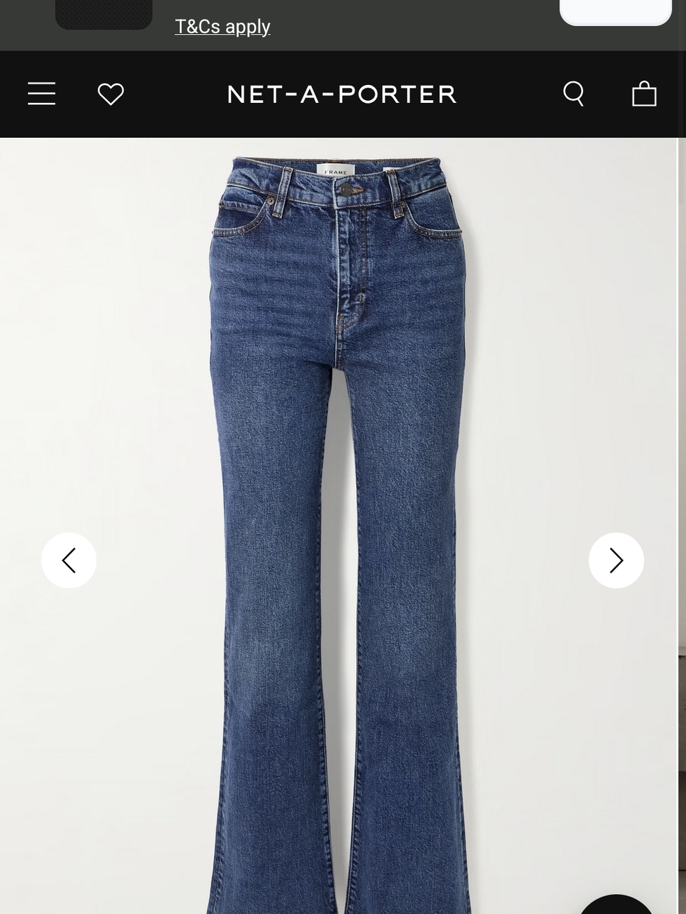 New With Tags Frame Denim The Arrow Bootcut Jeans in Medium Blue